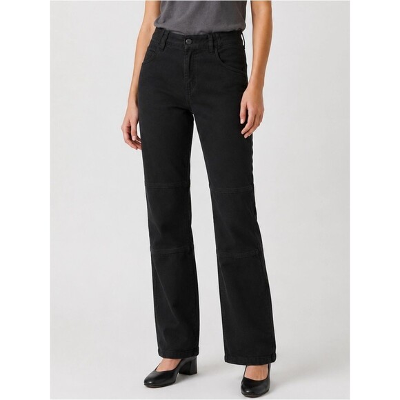 Lazzerini Tiziana Pants - NWT Lazzerini Tiziana Italia Black Straight Leg Pants Size L Made in Italy